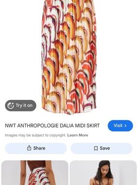 Traffic People Pleated Midi Skirt - Red, Orange, Yellow, Cream, Green, Purple
